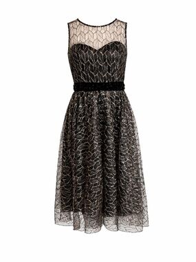 Nicole Miller Black Satin Lined Dress